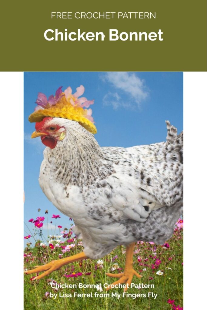 Chicken Bonnet Crochet Pattern by Lisa Ferrel from My Fingers Fly 1