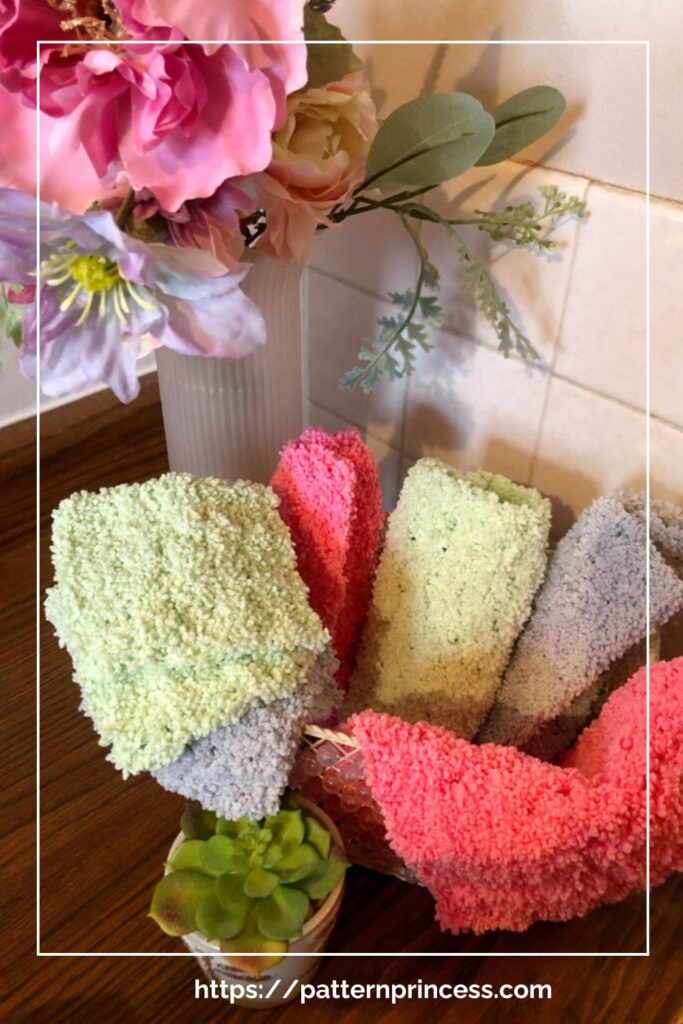 Crochet Soft Luxurious Washcloth and Face Scrubbie Patterns