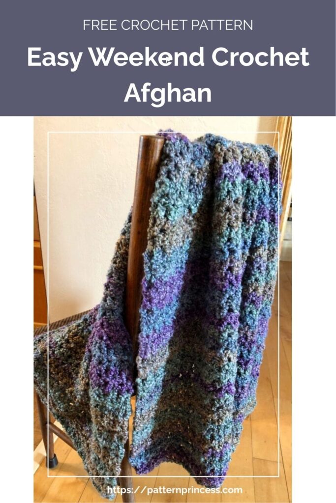 Easy Weekend Crochet Afghan Perfect for Beginners by Pattern Princess 1