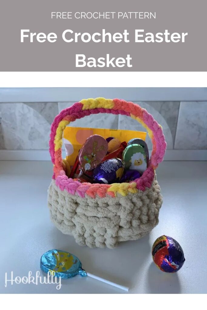 Free Crochet Easter Basket Crochet Pattern from Hookfully