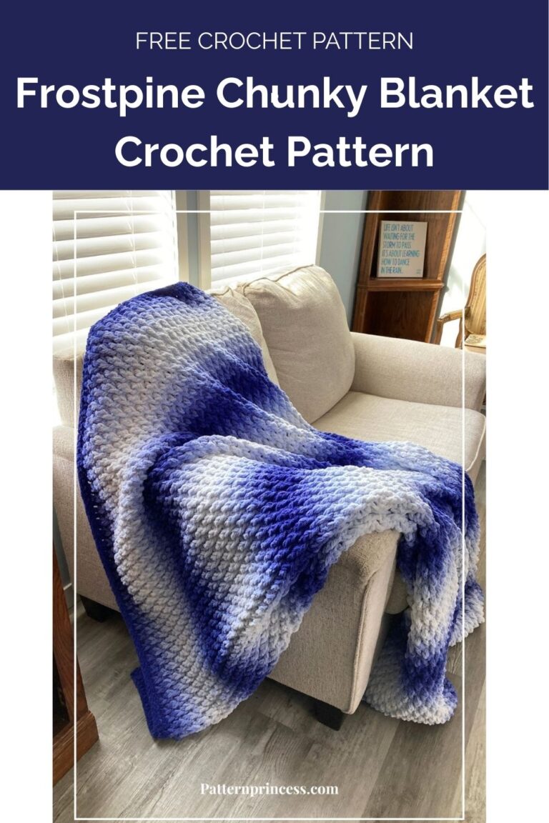 Frostpine Chunky Blanket Crochet Pattern by Pattern Princess 1