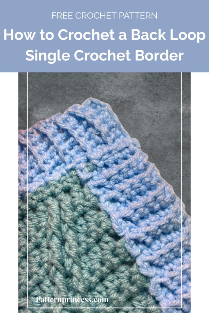 How to Crochet a Back Loop Single Crochet Border by Pattern Princess 1