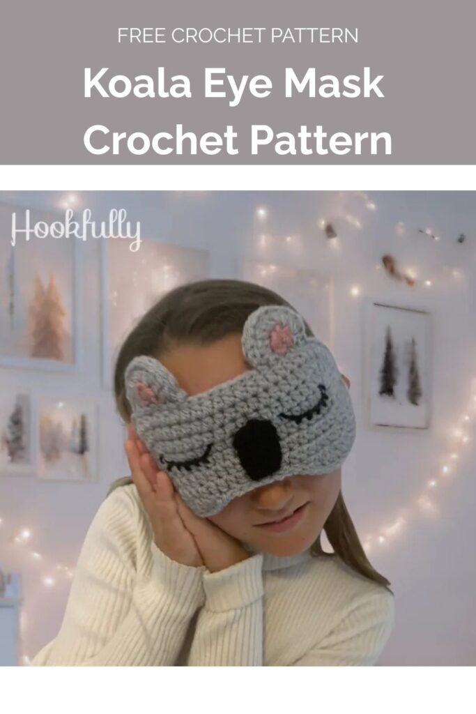 Koala Eye Mask Crochet Pattern 1 from Hookfully