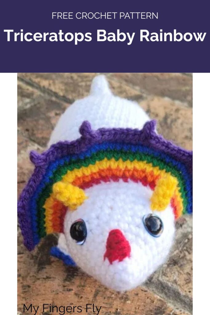 Triceratops Baby Rainbow from My Fingers Fly 1