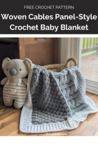 Woven Cables Panel-Style Crochet Baby Blanket by Dana Nield Designs 1