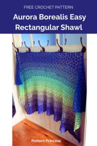 Aurora Borealis Easy Rectangular Shawl from Pattern Princess 1