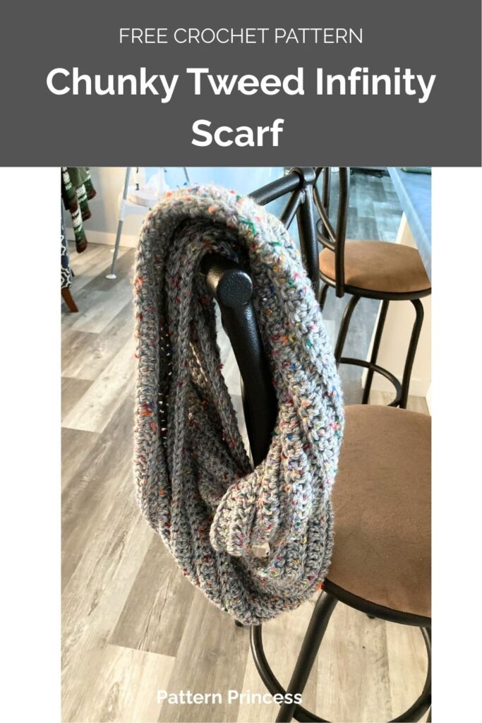 Chunky Tweed Infinity Scarf from Pattern Princess 1