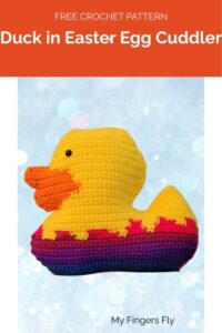 Duck in Easter Egg Cuddler from My Fingers Fly from My Fingers Fly 1