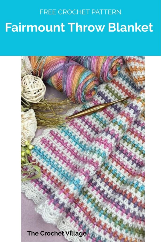 Fairmount Throw Blanket from The Crochet Village 1