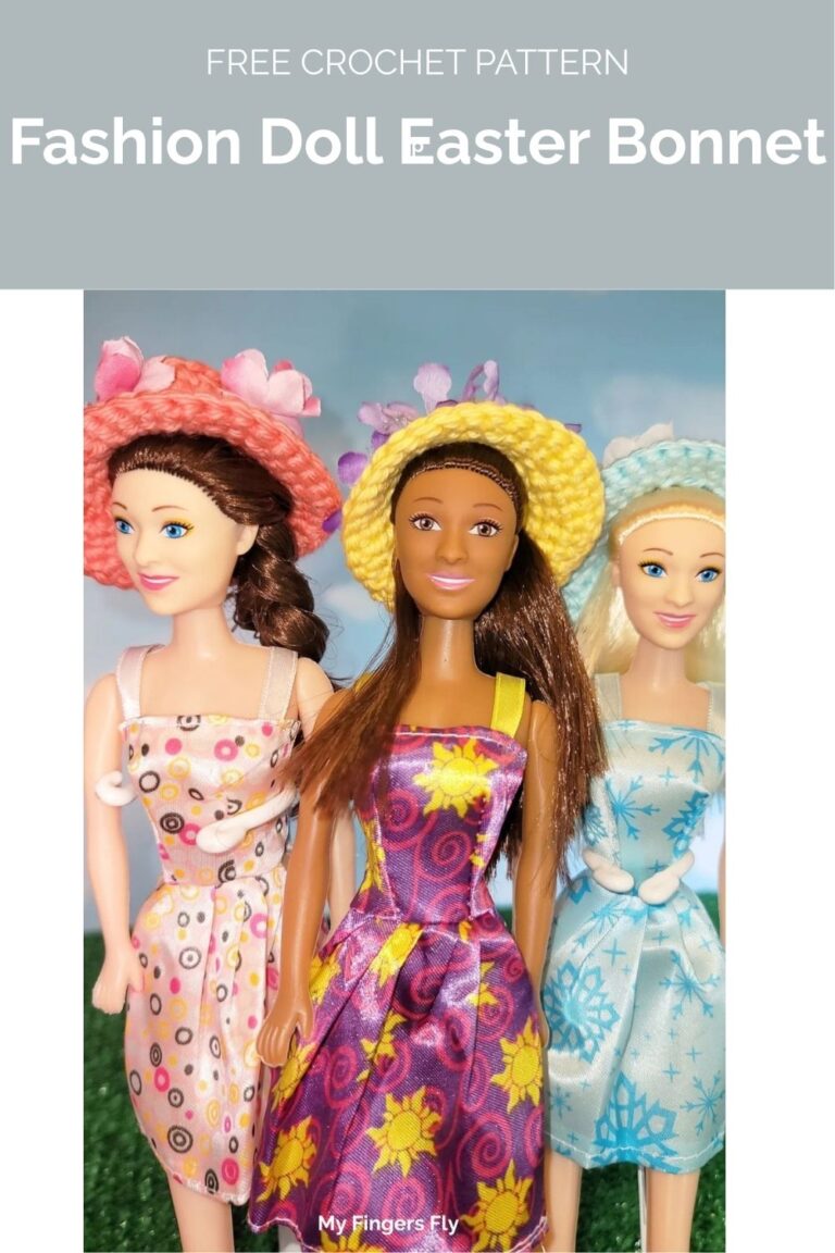 Fashion Doll Easter Bonnet from My Fingers Fly 1