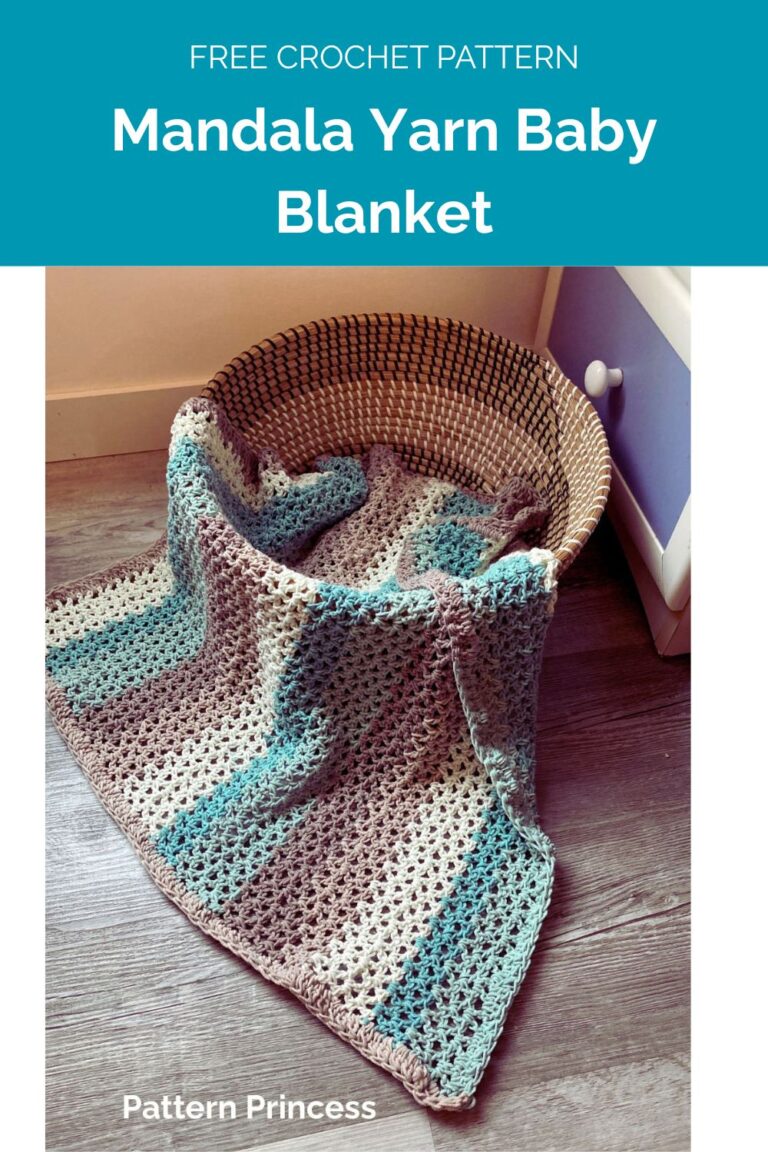 Mandala Yarn Baby Blanket from Pattern Princess 1