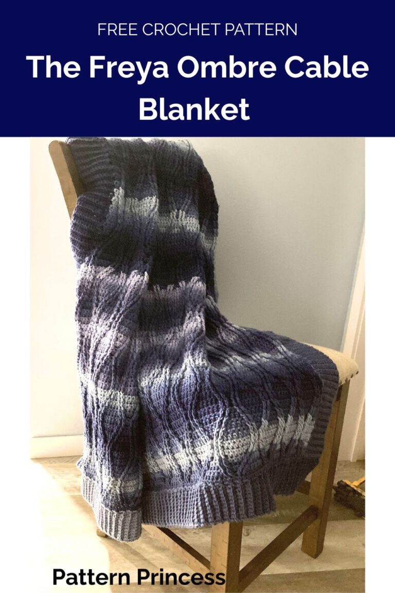 The Freya Ombre Cable Blanket from Pattern Princess 1
