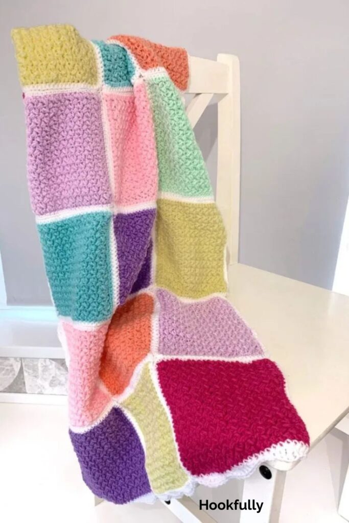 Busy Lizzy Patchwork Blanket from Hookfully