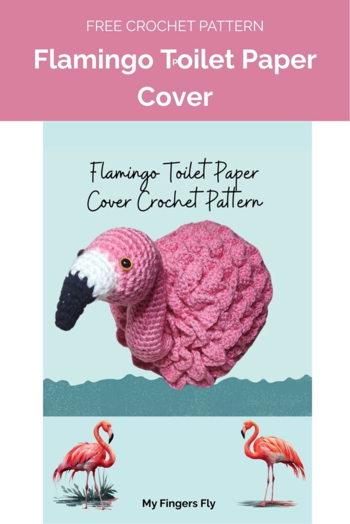 Flamingo Toilet Paper Cover from My Fingers Fly 1