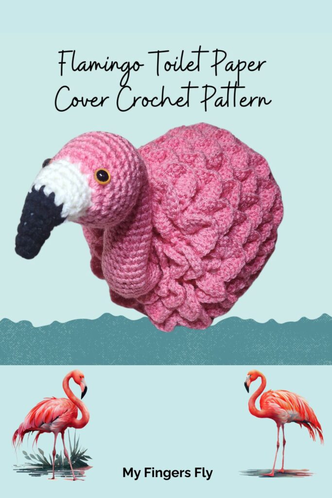 Flamingo Toilet Paper Cover from My Fingers Fly