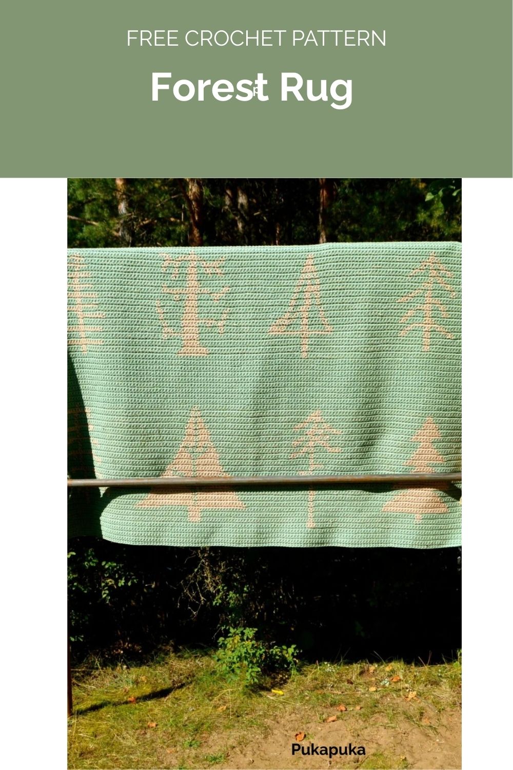 Tree Crochet Rug. Free Pattern Forest Rug Tapestry Crochet