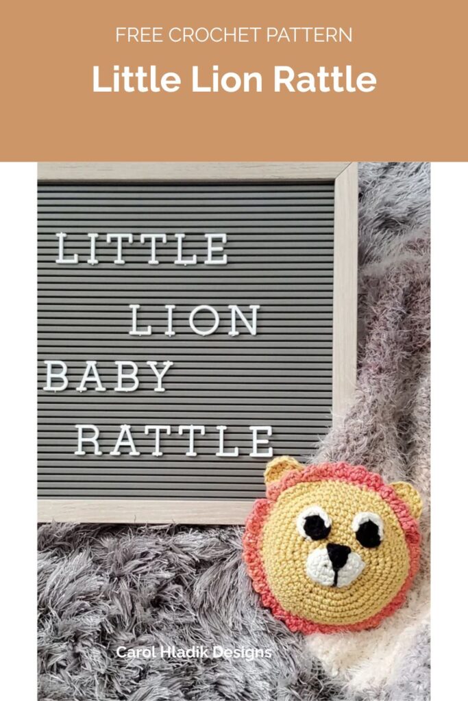 Little Lion Rattle from Carol Hladik Designs 1