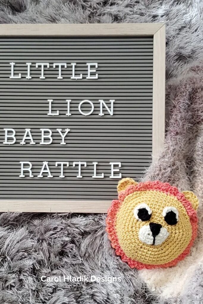 Little Lion Rattle from Carol Hladik Designs