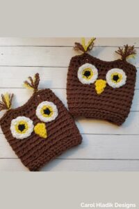 Peek-A-Boo I See You Owl Boot Cuffs from Carol Hladik Designs