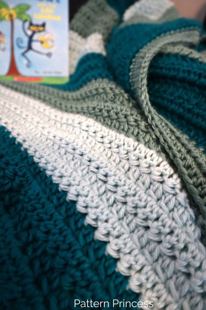 Quick & Easy Striped Baby Blanket from Pattern Princess