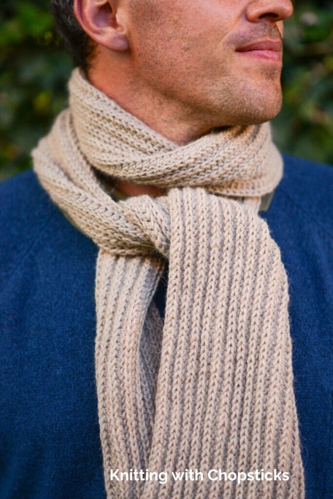 Urban Rib Scarf from Knitting with Chopsticks