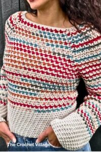 Amber Raglan Sweater from The Crochet Village