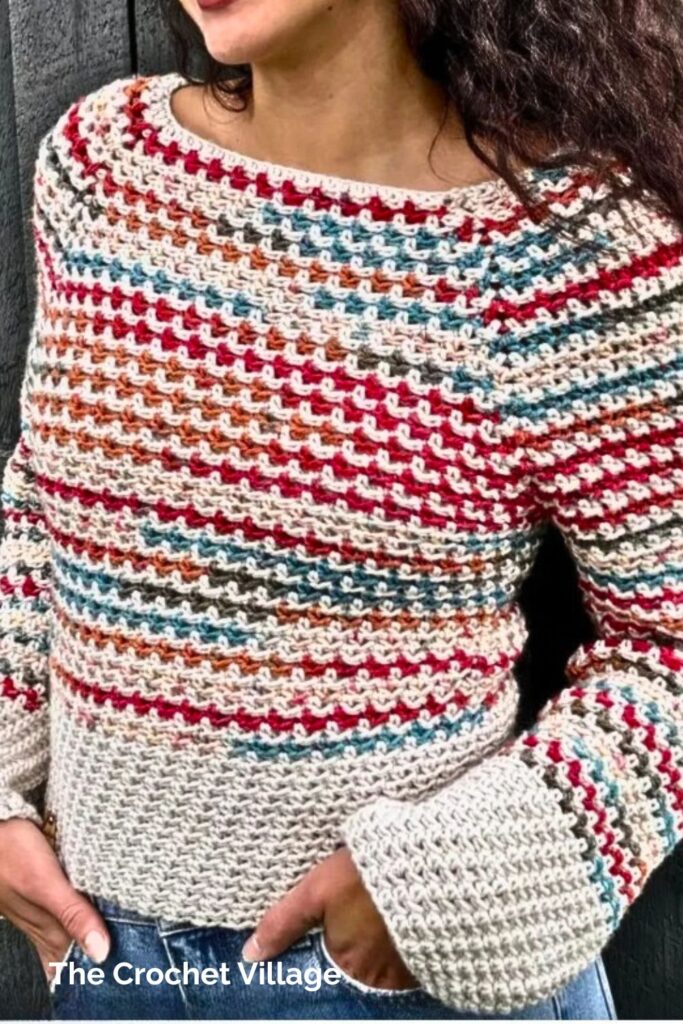 Amber Raglan Sweater from The Crochet Village