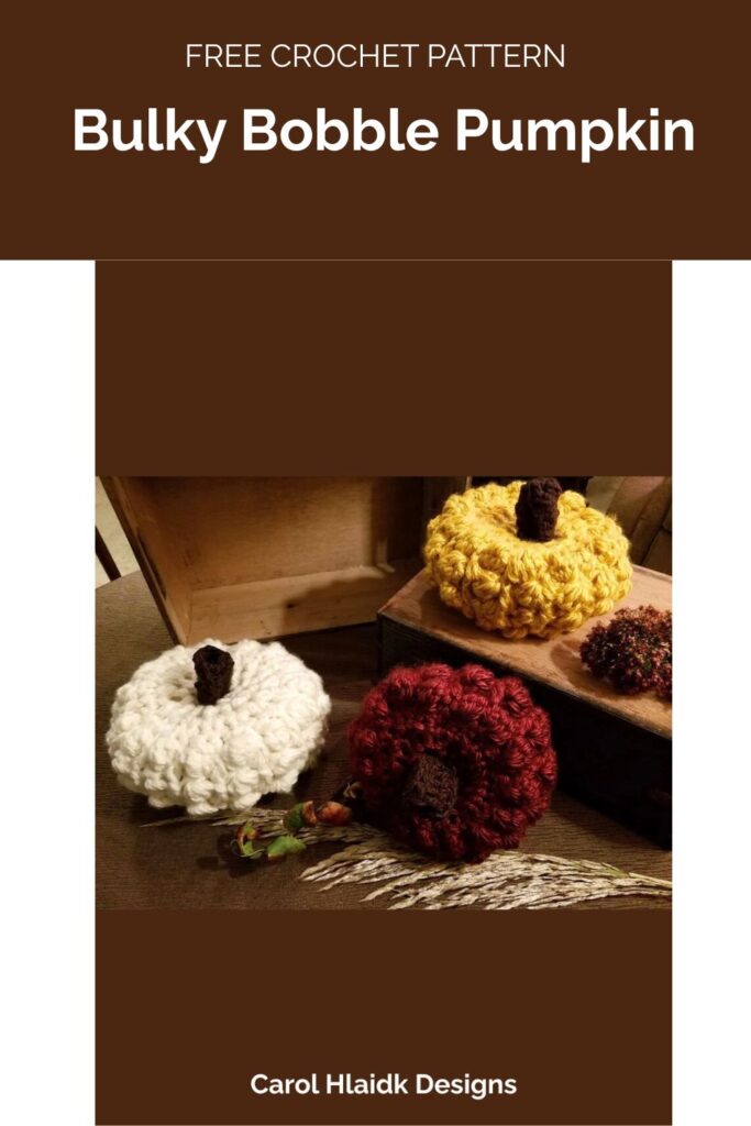 Bulky Bobble Pumpkin from Carol Hladik Designs 1