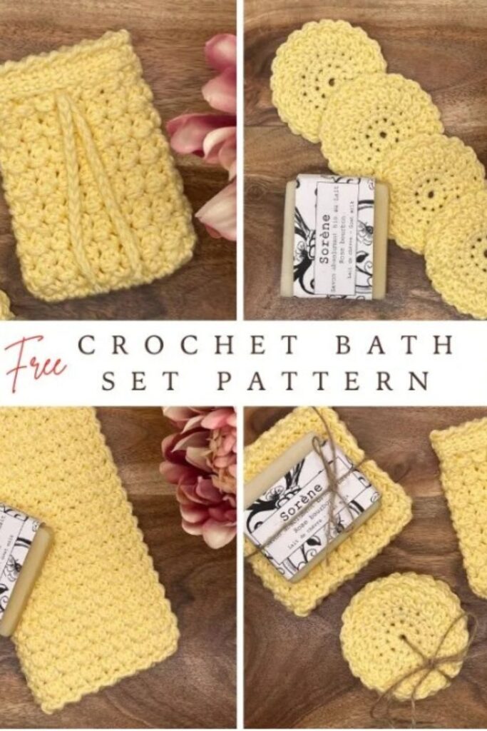 Buttercup Bath Set from The Crochet Village