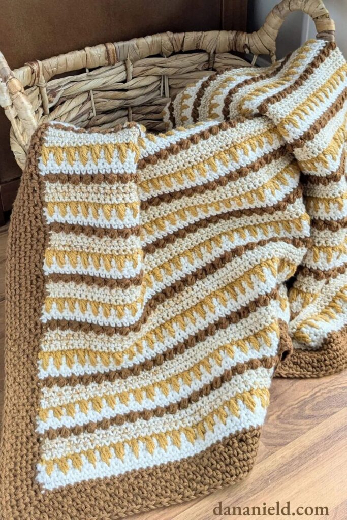 Caramel Coffee Crochet Baby Blanket from Dana Nield Designs
