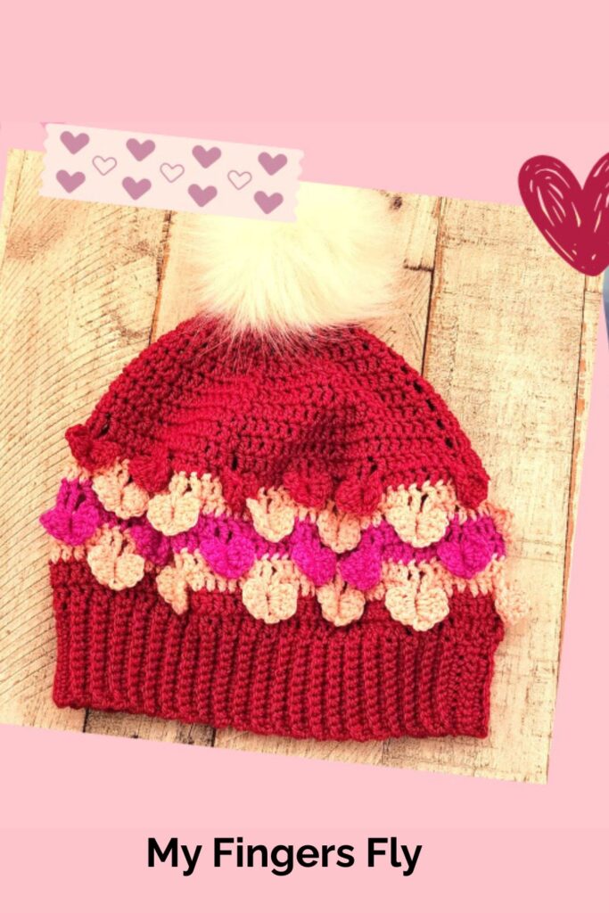 Dropped Heart Beanie from My Fingers Fly