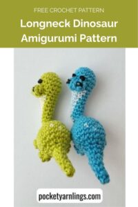 Free Crochet Longneck Dinosaur Amigurumi Pattern from Pocket Yarnlings 1