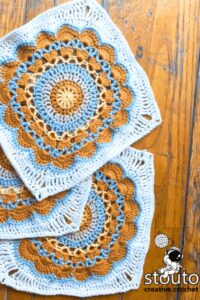 Fynbos Flower Crochet Granny Square from Stouto Creative Crochet