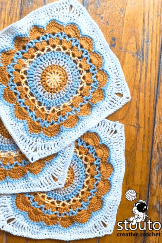 Fynbos Flower Crochet Granny Square from Stouto Creative Crochet