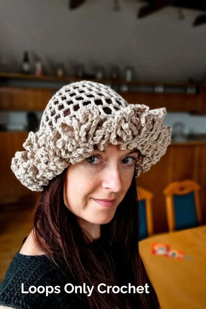 Grand Ruffle Brim Hat from Loops Only Crochet