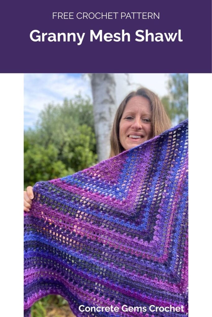 Granny Mesh Shawl from Concrete Gems Crochet 1
