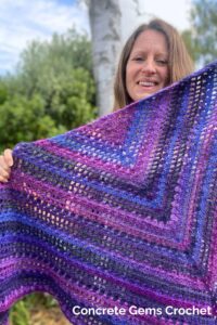Granny Mesh Shawl from Concrete Gems Crochet