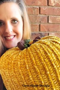 Large Velvet Pumpkin from Carol Hladik Designs