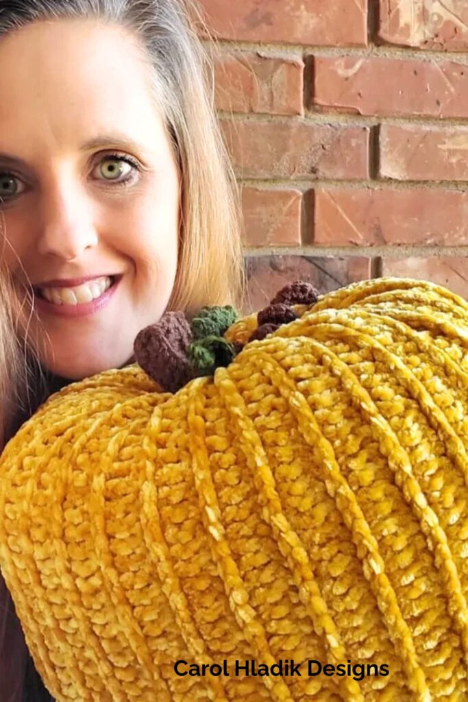 Large Velvet Pumpkin from Carol Hladik Designs