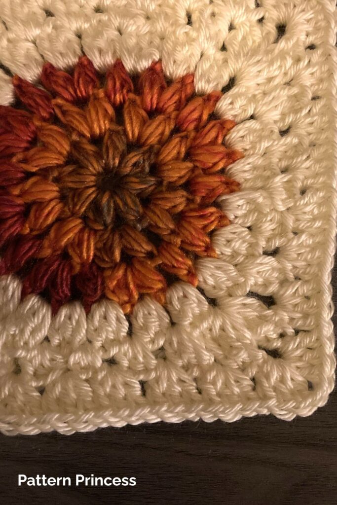 Learn To Crochet Simple Flower Crochet Square from Pattern Princess