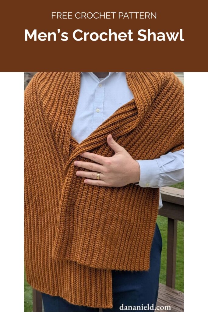 Men’s Crochet Shawl for Charity from Dana Nield Designs 1