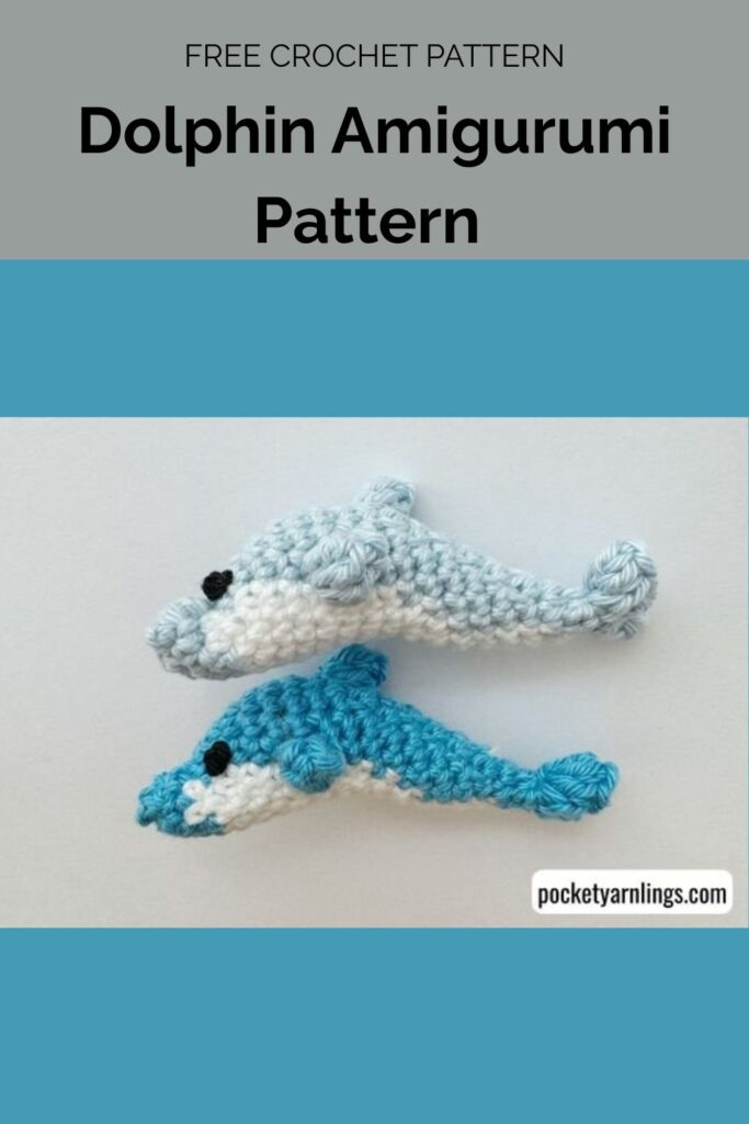 Free Crochet Dolphin Amigurumi Pattern from Pocket Yarnlings