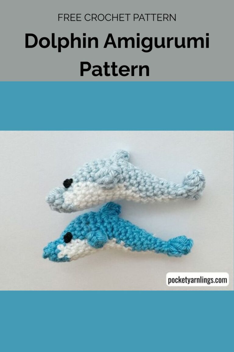 Free Crochet Dolphin Amigurumi Pattern from Pocket Yarnlings