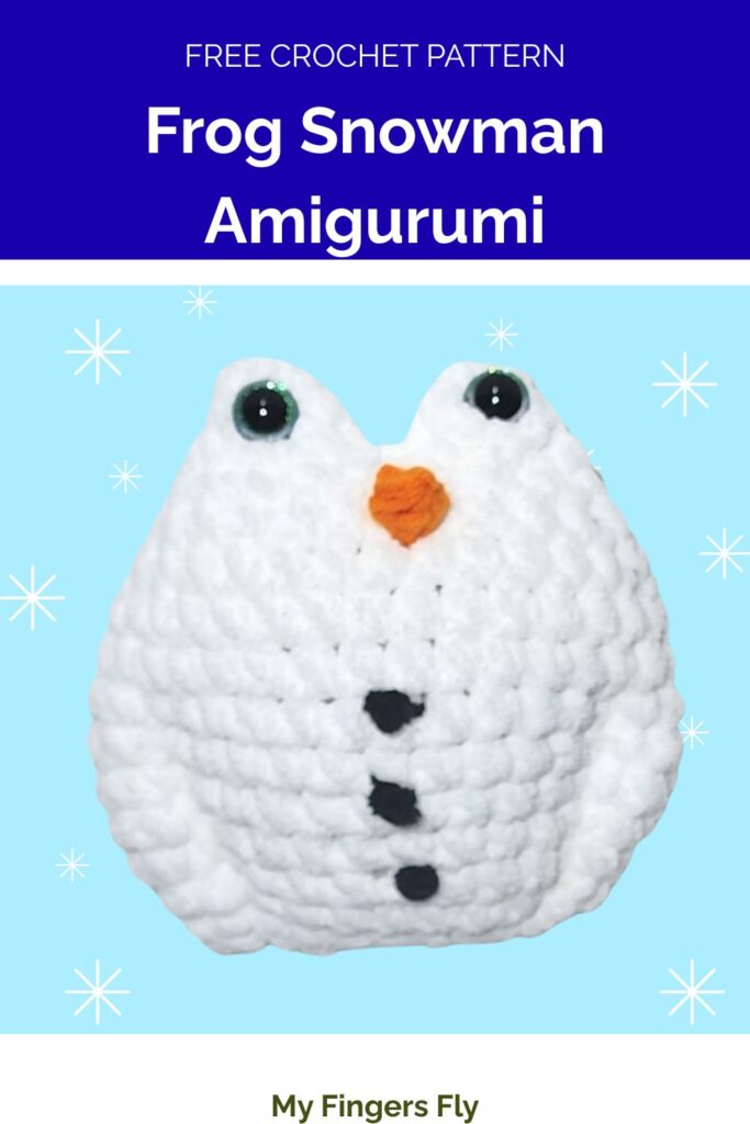 Add a whimsical twist to your winter décor with the Frog Snowman Amigurumi. Perfect for frog lovers and fans of quirky crochet.