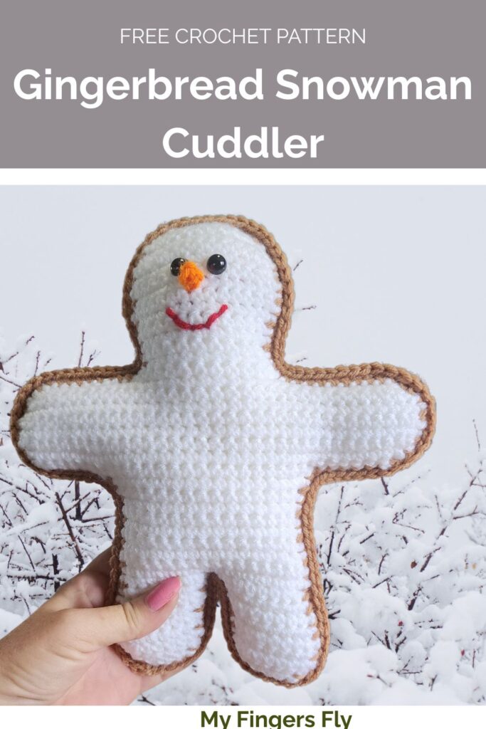 Gingerbread Snowman Cuddler from My Fingers Fly