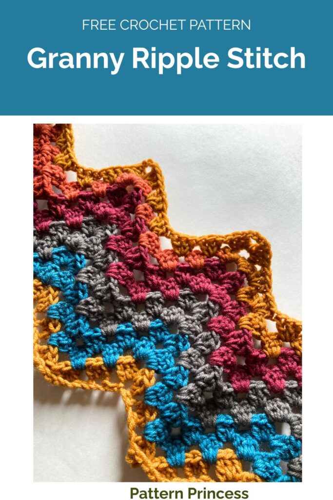 Granny Ripple Stitch Free Crochet Pattern from Pattern Princess