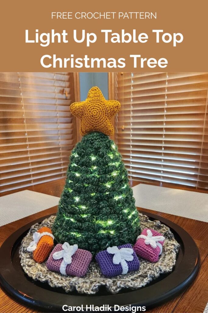Light Up Table Top Christmas Tree from Carol Hladik Designs