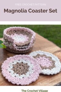 Magnolia Coaster Set from The Crochet Village