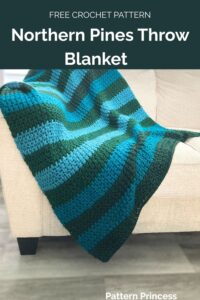 Northern Pines Throw Blanket from Pattern Princess
