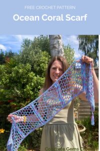 Ocean Coral Scarf from Concrete Gems Crochet